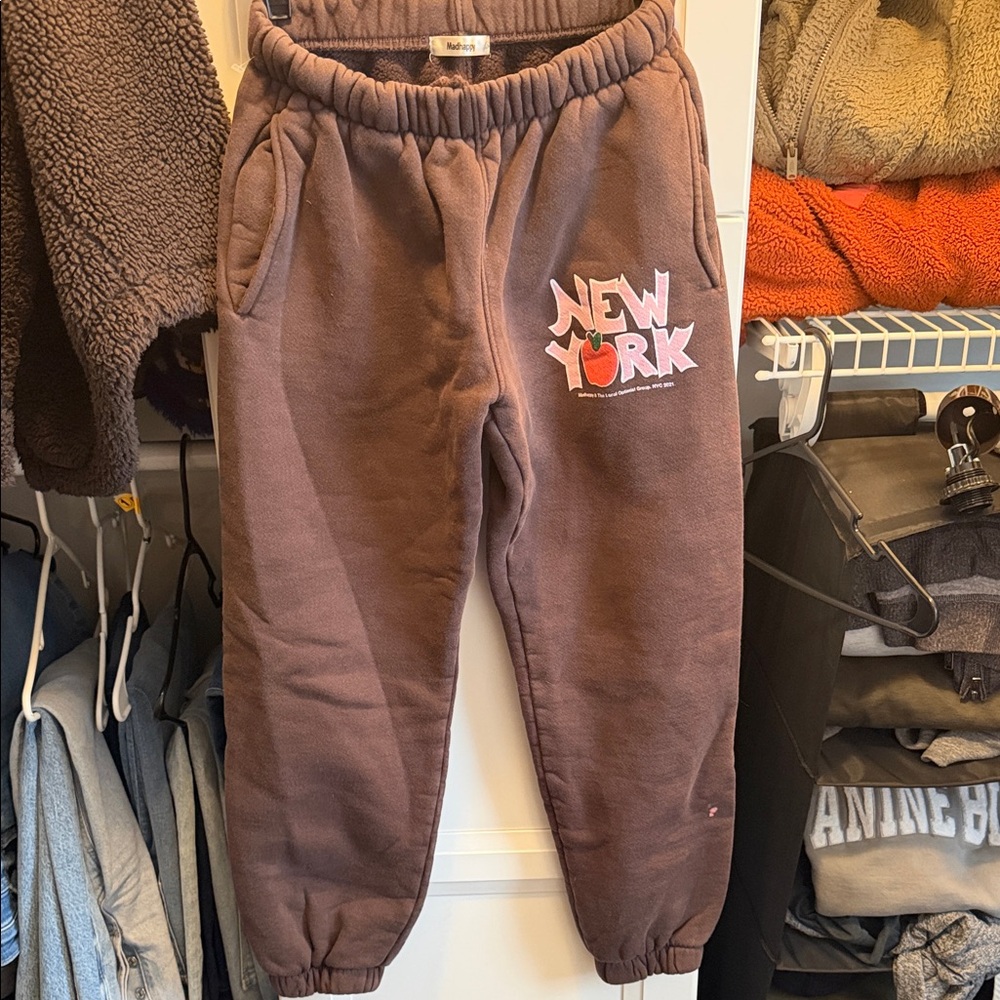 Madhappy New York Sweatpants brown size small